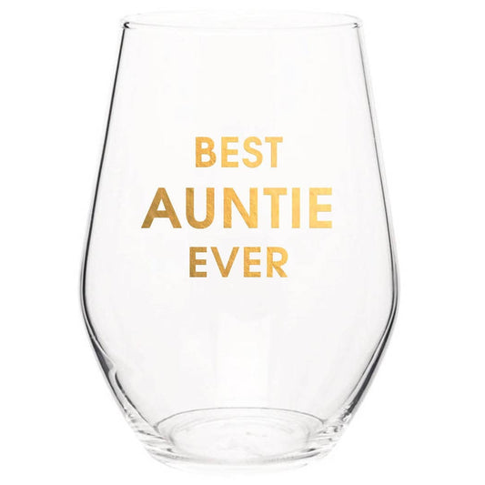 BEST AUNTIE WINE GLASS