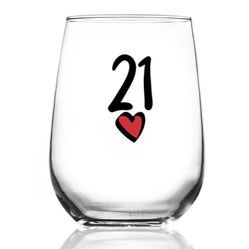 21 HEART WINE GLASS
