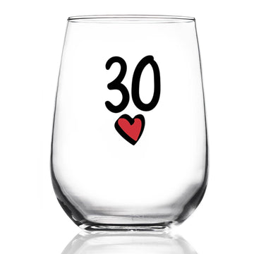 30 HEART WINE GLASS