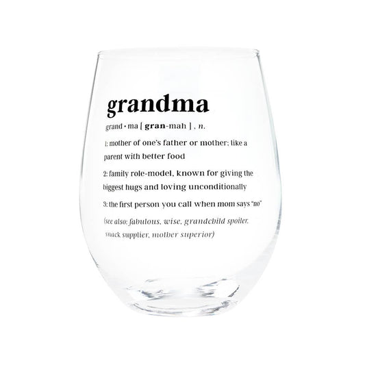 GRANDMA DEF WINE GLASS