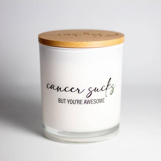 CANCER SUCKS SOY CANDLE