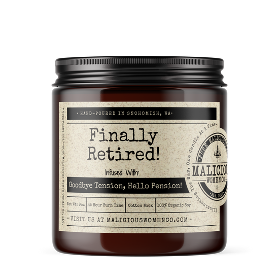 FINALLY RETIRED CANDLE