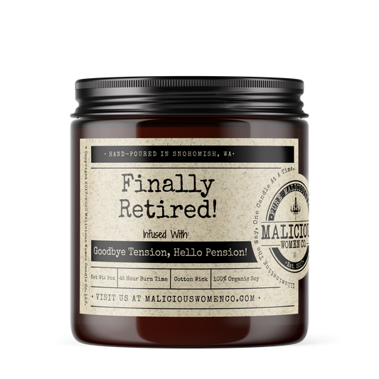 FINALLY RETIRED CANDLE
