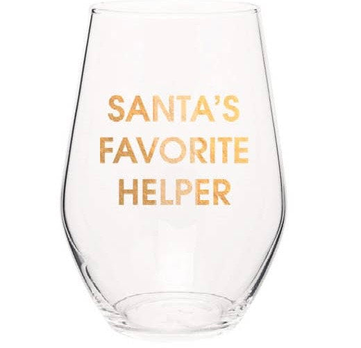 SANTA'S FAVORITE HELPER GLASS