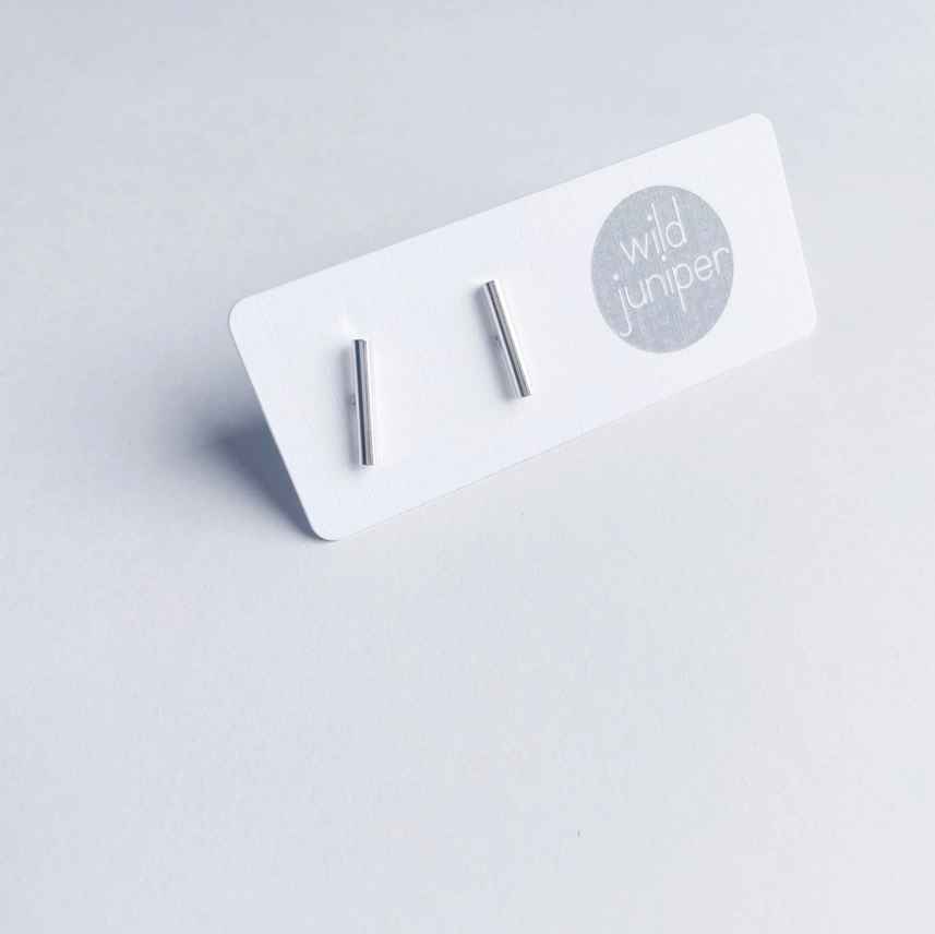 SILVER BAR EARRINGS