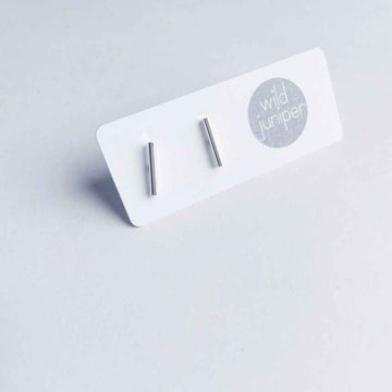SILVER BAR EARRINGS