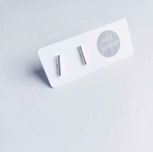 SILVER BAR EARRINGS