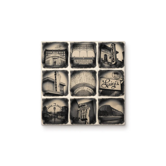 AKRON COLLAGE COASTER