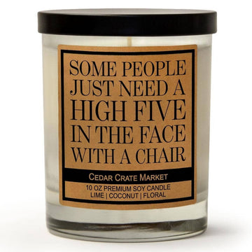 HIGH 5 IN THE FACE CANDLE