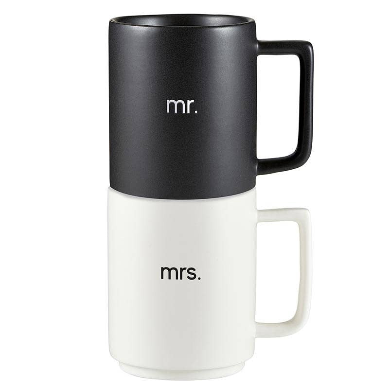 MATTE STACKABLE MR. & MRS. SET