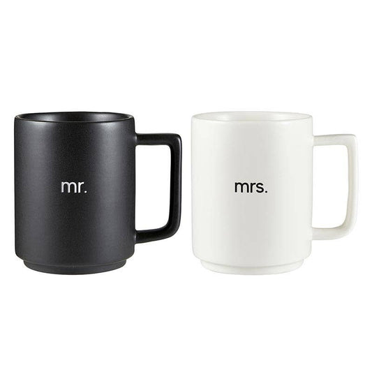 MATTE STACKABLE MR. & MRS. SET