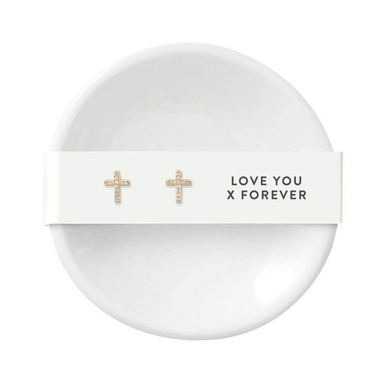 LOVE FOREVER RING DISH & EARRINGS