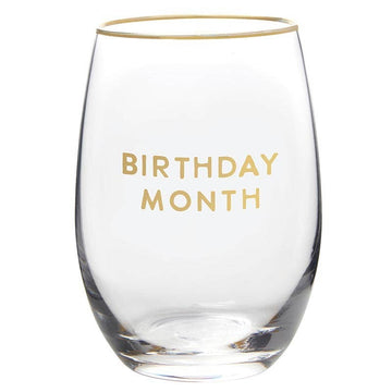 BIRTHDAY MONTH WINE GLASS