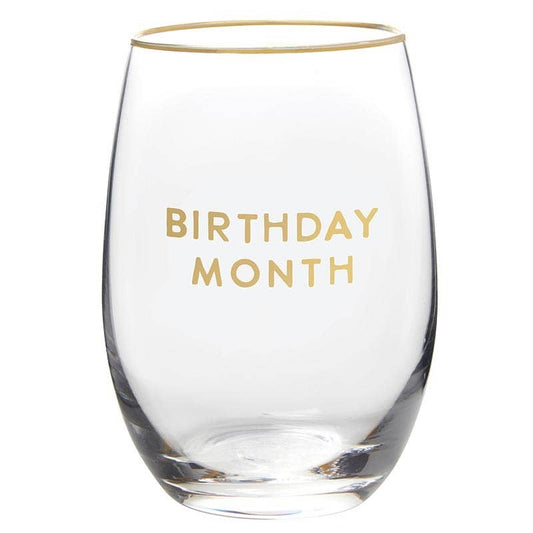 BIRTHDAY MONTH WINE GLASS